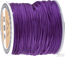 N-1004 Nylondraad (lijkt op satijnkoord) Mauve 1mm ±14 meter