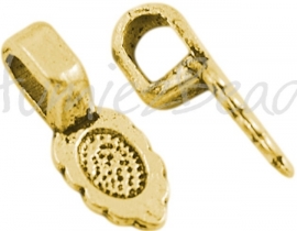 00529 Plakoog voor hangers (glue on bail) Antiek goud (Nikkel vrij) 6 stuks