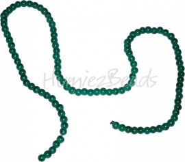 03703 Glaskraal streng ±40cm Jelly Groen 4mm 1 streng