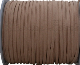 V-0050 Veloursband A-kwaliteit Beige 3mm 1 meter