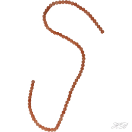 05111 Natuursteen streng (±30cm) Gemstone Zalm-oranje 4mm; gat 1mm 1 streng