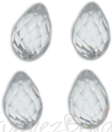 04347 Glaskraal druppel Chrystal 4 stuks