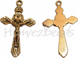 01109 Anhänger kreuz Antikgold (Nickelfrei) 34mmx22mm 3 stück