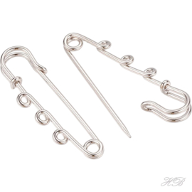 05291 Kiltspeld 3-rings Metaalkleurig 50x15mm; gat 3mm 2 stuks