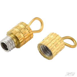 00103 Draaislot /schroefslot Goudkleurig 304 stainless steel  16x4x4mm; gat 2x1,5mm 1 stuks