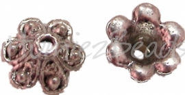 02904 Kralenkap kelk Antiek zilver (Nikkelvrij) 6mmx9mm 7 stuks