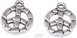 03357 Anhänger Peace teken Antiksilber 15x12x2mm; Loch 1mm  4 Stück