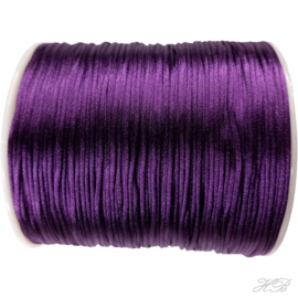 N-1023 Nylondraad (lijkt op satijnkoord) Purple 1mm ±14 meter