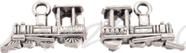 02993 Bedel locomotief Antiek zilver (Nikkelvrij) 11mmx18,5mmx4mm; gat 2mm 3 stuks