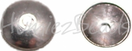 02635 Kralenkap glad Antiek zilver (Nikkelvrij) 2mmx10mm ±20 stuks