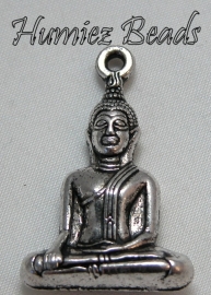 02305 Hanger Boeddha Antiek zilver (Nikkelvrij) 35mmx23mm