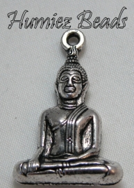 02305 Anhänger Buddha Antiksilber (Nickelfrei) 35mmx23mm