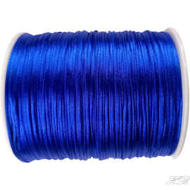 N-1024 Nylondraad (lijkt op satijnkoord) Royal blue 1mm ±14 meter