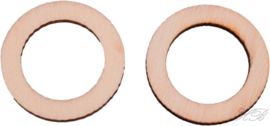 00652 Houten kraal ring Onbehandeld 30x2,5mm; gat 20mm ±20 stuks