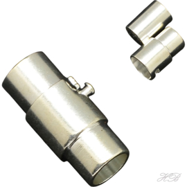 05585 Magneetdraaislot  Zilverkleurig (Nikkelvrij) 18x10mm; gat 8mm 1 stuks