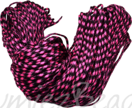 PARA-4040 Parakoord Fuschia-zwart 4mm 6 meter