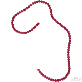 05113 Natuursteen streng (±30cm) Gemstone Roze-rood 4mm; gat 1mm 1 streng