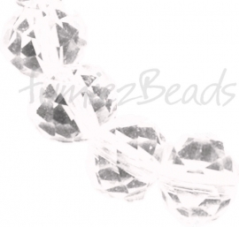 03729 Imitatie swarovski streng (±20cm) Transparant 12mmx16mm 1 streng