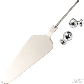 Bestek-0008 Bestek Taartschep Metaalkleurig 201 stainless steel 203x39,5x15mm; pin 3mm 1 stuks