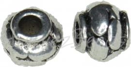 02160 Metallperle kürbis Antiksilber (Nickelfrei) 6mmx5mm 11 stück