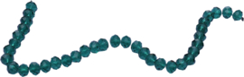 01428 Glasperle imitation swarovski faceted Abacus strang (±20cm) Grün 7mmx10mm 1 strang