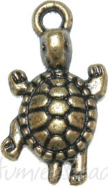 00893 Anhänger schildkröte Bronzefarbe 23mmx12mm