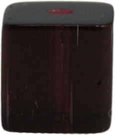 01773 Glasperle viereck Dunkel Violett 8mm 1 strang (±30cm)
