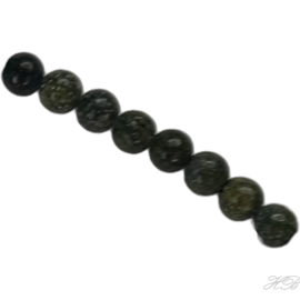 05108 Natuursteen streng (±30cm) Gemstone Grijsgroen 4mm; gat 1mm 1 streng