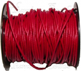 LK-0004 Lederschnur​ Rot 2,5mm 1 meter