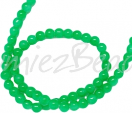 03892 Glaskraal Jelly streng (±40cm) Groen 6mm; gat 1mm 1 streng