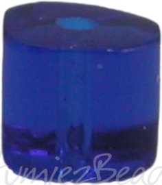 01027 Glasperle viereck Blau 4mm 1 strang (±30cm)