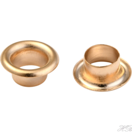 05564 Eyelet Kern voor pandorakraal Goudkleurig (201 stainless steel) 9x4mm; gat 5mm 2 paar