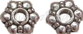 01233 Spacer daisy Antiek zilver (Nikkelvrij) 15 stuks