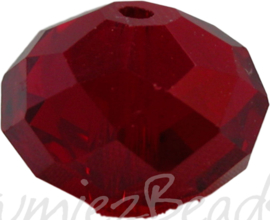 01093 Glasperle Imitation Swarovski 5040 briolette Ruby 14mmx18mm 3 stück