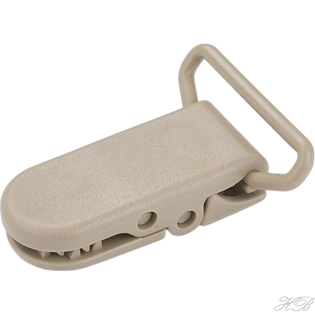 05620 Speenclip plastic Dark Khaki   43x31x9mm 2 stuks