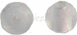 02920 Glaskraal zilverfoil rond Wit 10mm 7 stuks