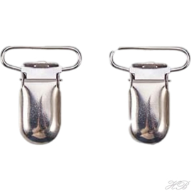 00404 Bretelsluiting  Metaalkleurig   35x15mm 2 stuks