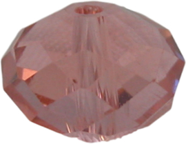 01659 Glasperle Imitation Swarovski 5040 briolette Rose 8mmx10mm 6 stück