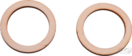 04781 Houten kraal ring Onbehandeld 40x2,5mm; gat 30mm ±10 Stuks