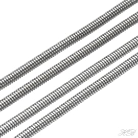 SPI-0009 Spiraaldraad Memory wire voor kettingen Metaalkleurig 2mm ±1 meter
