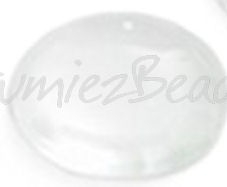 01624 Cabochon half rond Transparant 18mmx6mm 1 stuks