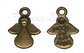 02106 Anhänger Engel made for an angel Antikbronze (Nickelfrei) 17mmx13mm