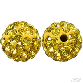 05489 Fimokraal Discobal Citrine 10mm; gat 1,5mm 1 stuks