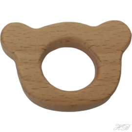 04849 Houten kraal Ring Beer Moccasin 40x65x10mm 1 stuks