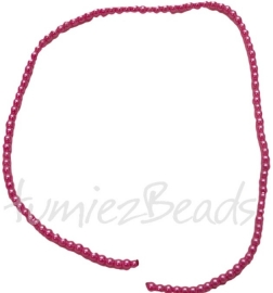 03421 Glasparel streng (±30cm) Hard roze 3mm 1 streng