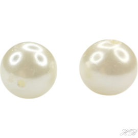 05321 Acrylkraal imitatie parel Crème  22mm; gat 2mm 3 stuks