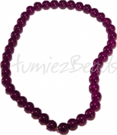 03461 Glasperle strang (±40cm) imitatie jade Violett 10mm 1 strang