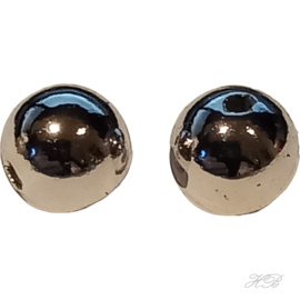 05467 Glasparel (Japans) Zilverkleurig 6mm; gat 1mm ±65 stuks