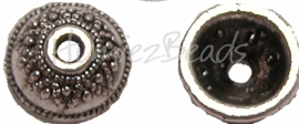 01900 Kralenkap chique Antiek zilver (Nikkelvrij) 3mmx7mm 20 stuks