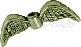 01908  Spacer vleugel  Antiek brons (Nikkelvrij)  7mmx21mmx3mm; gat 1,5mm 7 stuks
